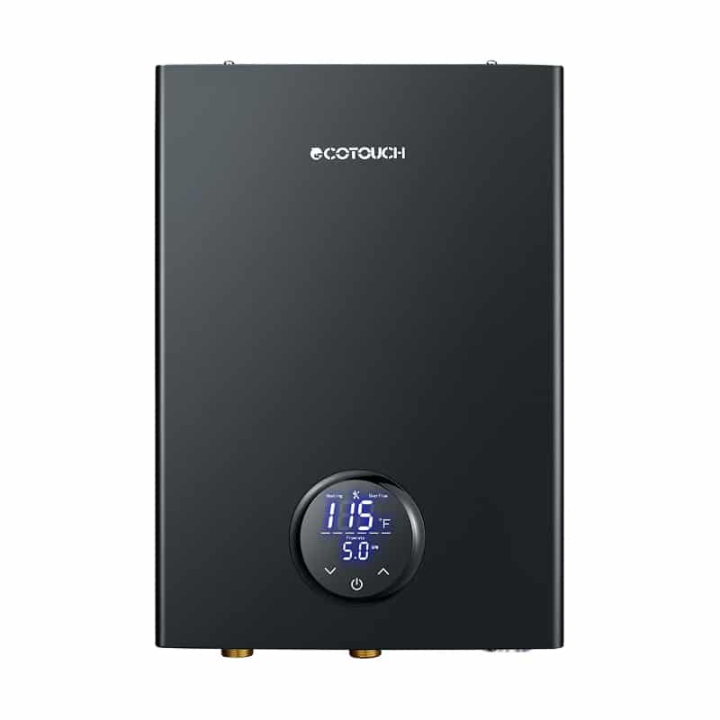 Chauffe-eau instantané sans réservoir 5500 W Mini chauffe-eau électrique, fréquence variable température constante et chauffage rapide avec télécommande Affichage numérique pour évier de cuisine